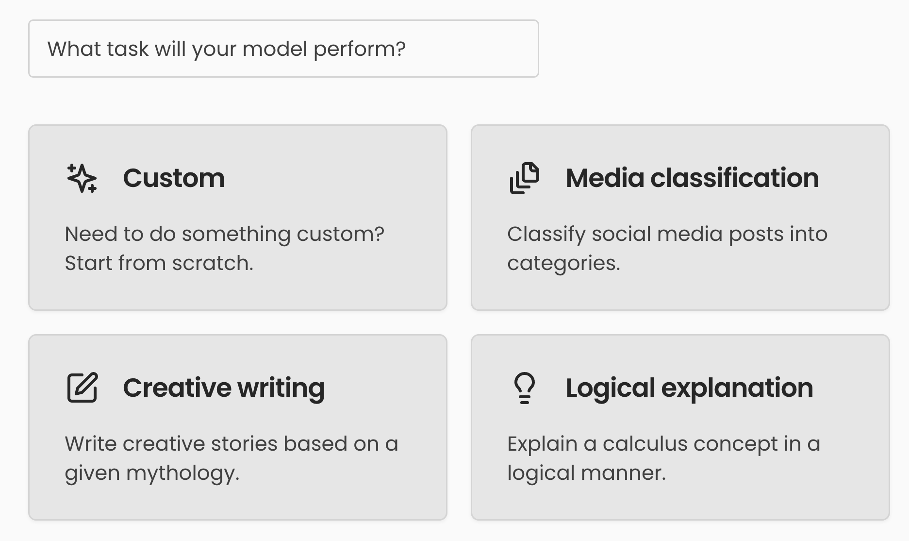 Simple preset selection